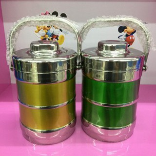 Cặp Lồng Inox Màu Dung Tích 2 Lít Cao Cấp