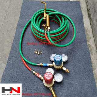 Bộ hàn gió đá yamato gồm 10m ống 5 béc hàn 1 bộ van chống cháy 1 mỏ hàn bộ đồng hồ gió