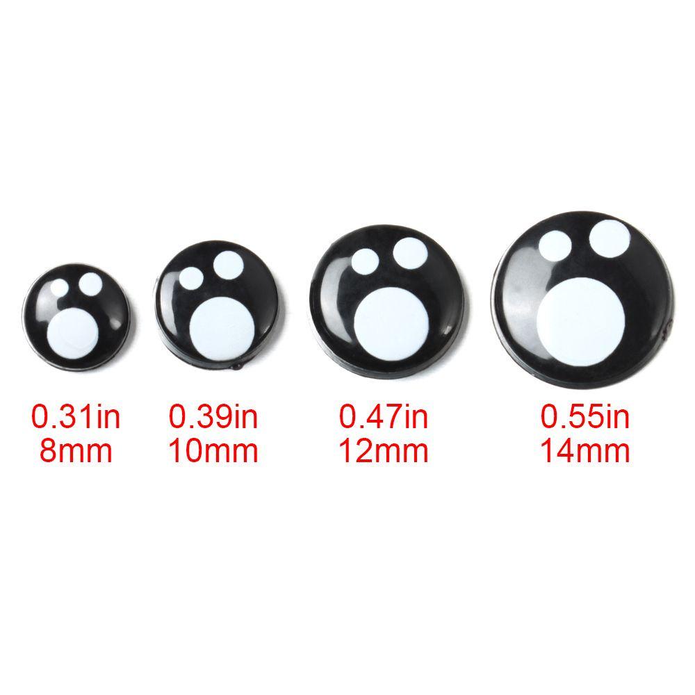 Set 1 20 / 40 Đôi Mắt Nhựa Màu Đen Cho Búp Bê Nhồi Bông