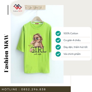 Áo thun i am girl 100% cotton, áo phông form rộng unisex cho nam và nữ. .