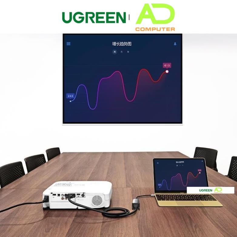 Cáp chuyển USB Type C sang VGA hỗ trợ Full HD 1080P UGREEN CM160 50316