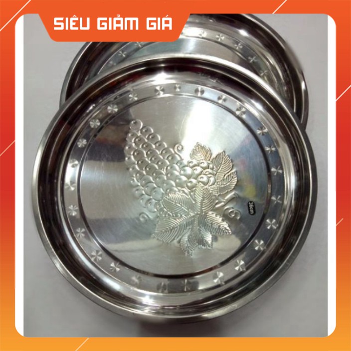 1 khay inox tròn 36cm