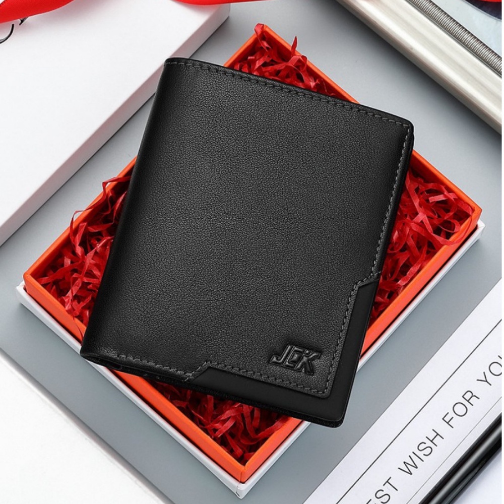 Ví Ngắn Nam Cao Cấp CoilenKlaon,Chất liệu da bò nhập khẩu,Ví da nam dáng đứng đựng tiền và thẻ mini nhỏ gọn- 𝑰𝑩𝑨𝑮