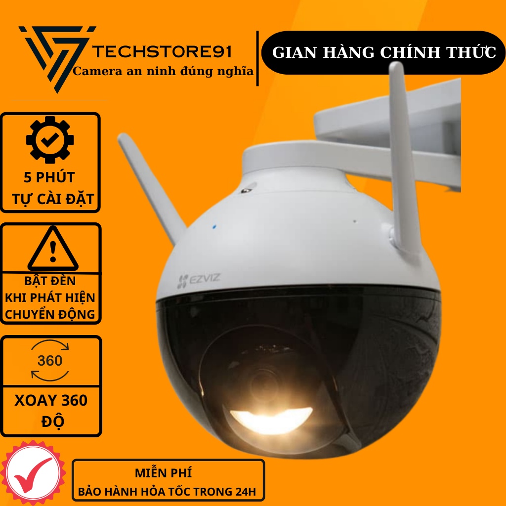 Camera wifi ezviz C8C tiêu chuẩn chống nước ,báo động về điện thoại TECHSTORE91