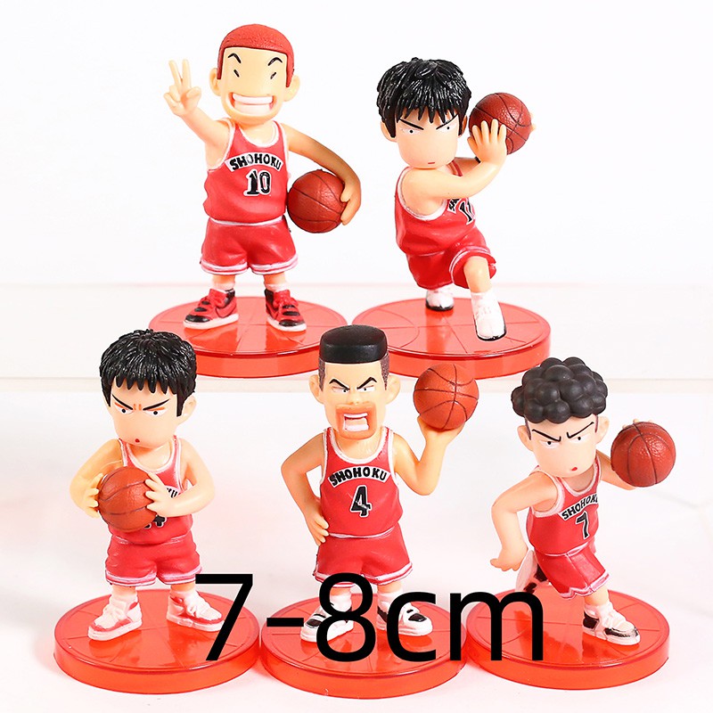 Bộ 05 Mô Hình Slam Dunk Shohoku - Cầu Thủ Bóng Rổ ( Mẫu 2 )