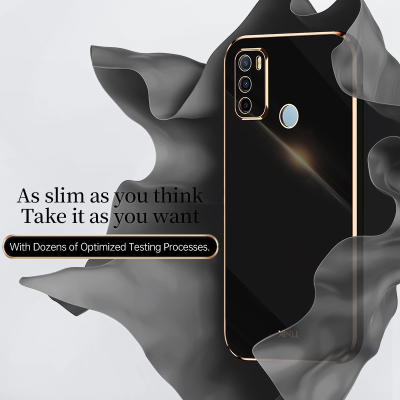 Ốp Điện Thoại Bằng Silicon Mềm Viền Vuông Lấp Lánh Cho Tecno Spark 6 5 Air Tecno Pova 2