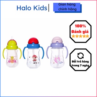 Cốc tập uống/bình tập uống nước có ống hút upass 150ml chất liệu nhựa pp