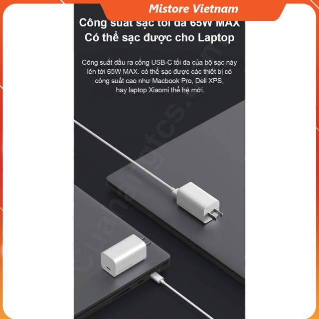 Bộ sạc Xiaomi 65W GaN Xiaomi AD65G Type-C Củ sạc nhanh 65w