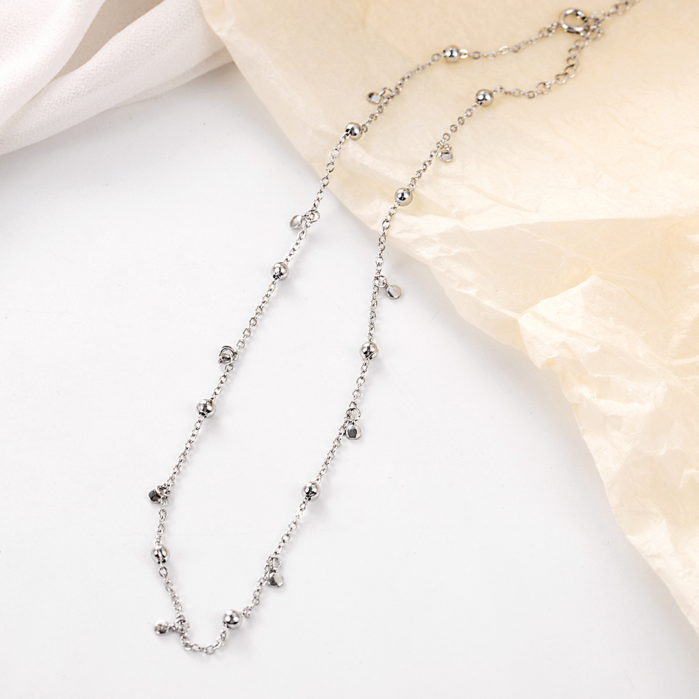 [sweet] woman fashion retro simple Sterling Silver Tassel Copper Necklace charm choker  jewelry