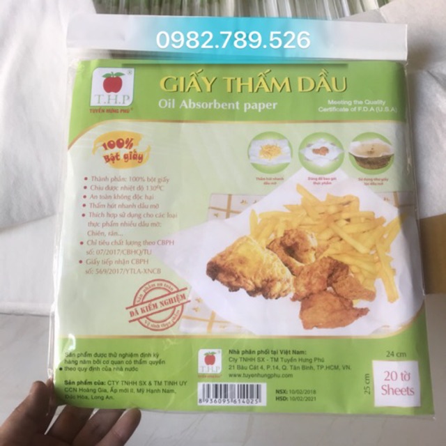 Giấy thấm dầu thực phẩm