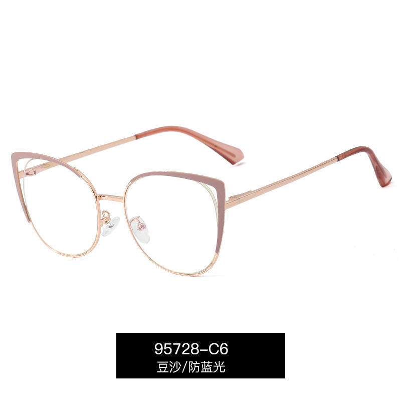 Mắt Kính Chống Bức Xạ Hình Mắt Mèo Phong Cách Retro Phương Tây Cho Nữ