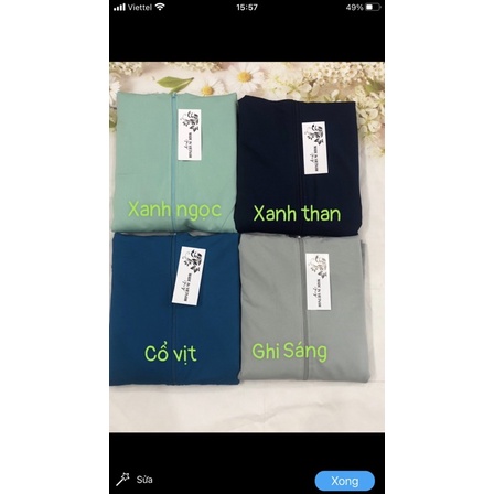 Áo chống nắng ngắn 2 lớp