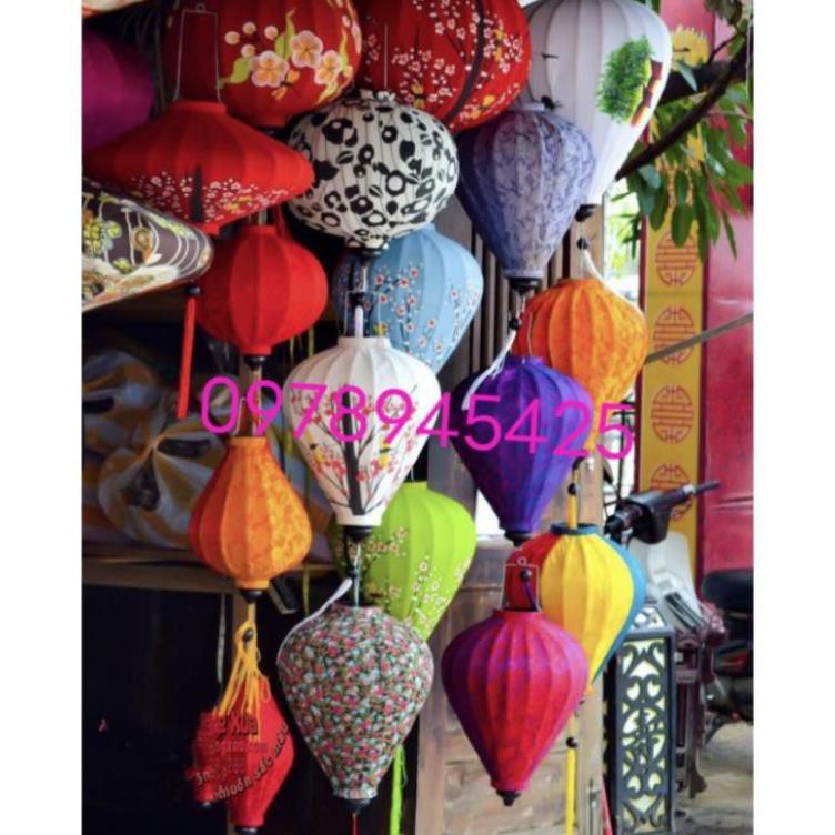 Xưởng SX- Đèn lồng hội an size 20-30-35-40-45cm chất vải chống thấm,  mưa bụi thời tiết khắc nghiệt ngoài trời -Tre Việt