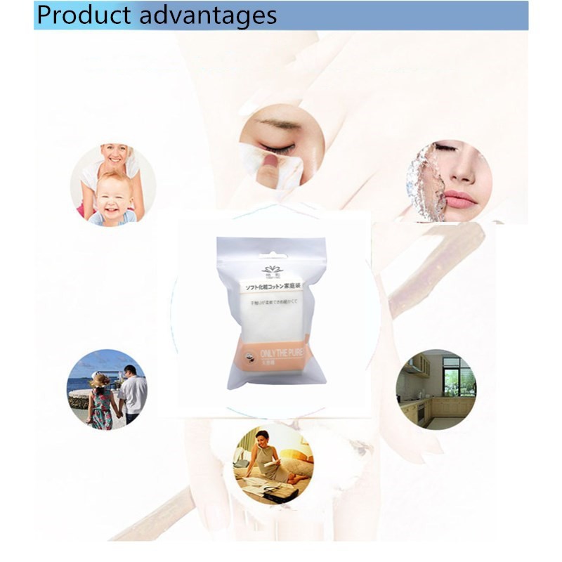 Mua 3 tặng 1-  90 miếng bông tẩy trang cotton Mixdair mềm mại, dùng được cả ướt và khô tiện lợi- Hanayuki Asia