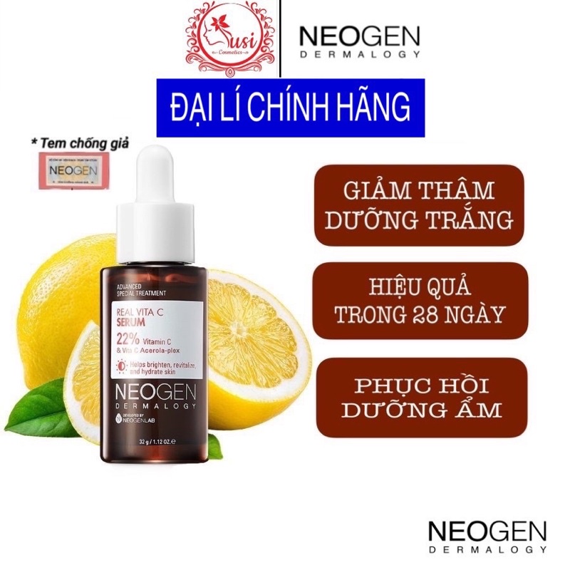 Siêu Tinh Chất Xoá Thâm Dưỡng Trắng Vitamin C SAP Neogen Dermalogy Real Vita C Serum 32g