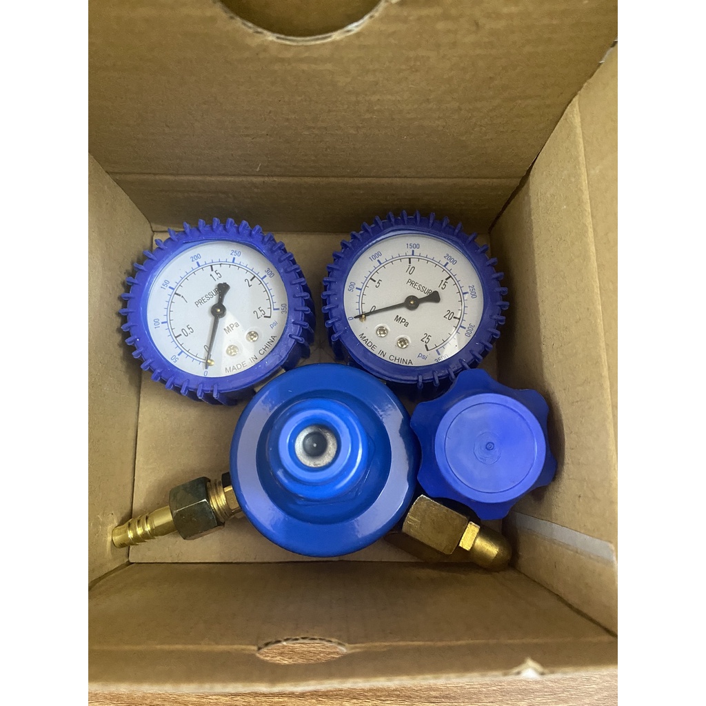 Đồng hồ oxy-gas có hai mặt đồng hồ bộ cắt gió đá