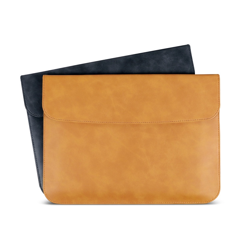 New fast shipping suitable for MacBook liner bag Air13.3 leather case light and thin magnetic Apple ipad tablet laptop bag b90F