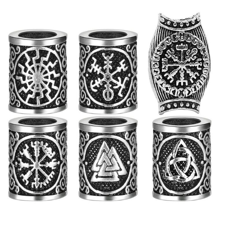 Hạt trang trí tóc/râu làm trang sức/vòng tay/vòng cổ phong cách viking DIY