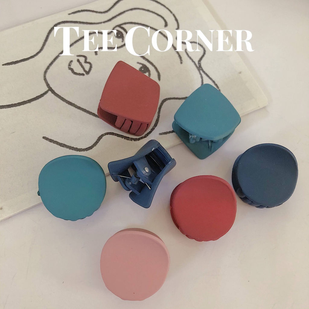 Kẹp Tóc Mini Hình Tròn Vuông Dễ Thương