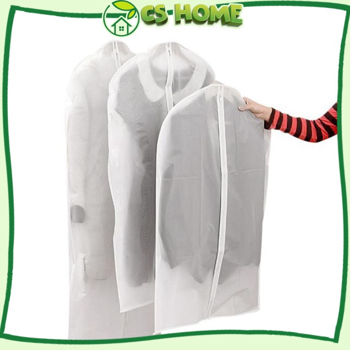Túi bọc quần áo CSHome túi nilon bọc đựng để bảo quản vest quần áo chống bụi trong suốt bao trùm cất treo tủ tiện dụng