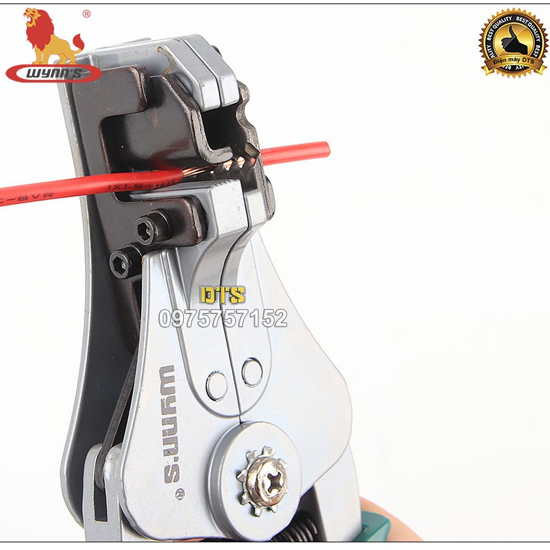Kìm tuốt dây điện tiêu chuẩn tự động WYNN'S 1.0 – 3.2mm, kìm tách tuốt vỏ dây điện nhanh, thiết kế tối ưu, chính xác cao