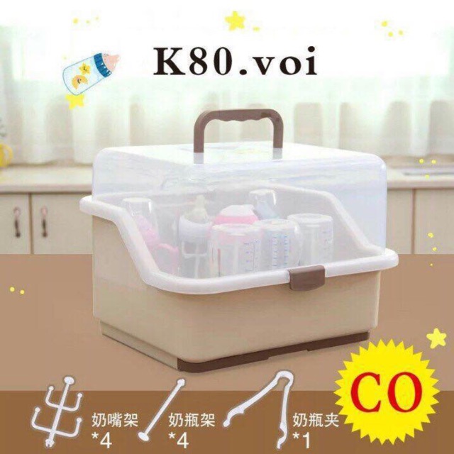 Hộp úp bình sữa cho bé