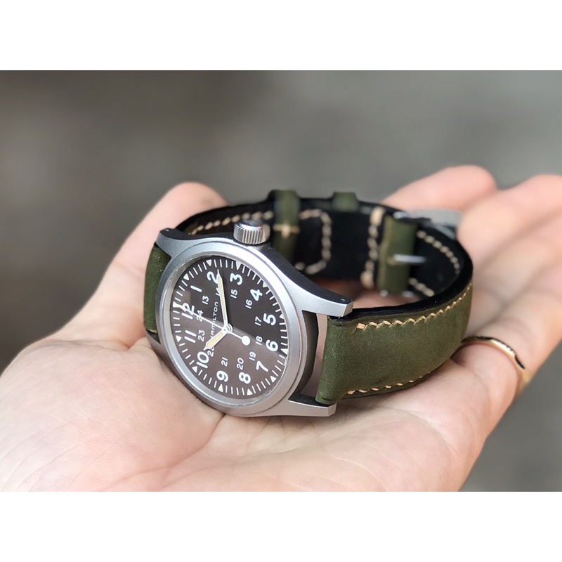 Dây da đồng hồ Olive