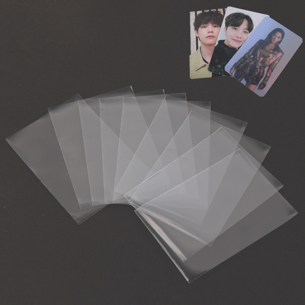 Set 100 thẻ bọc bảo vệ cho thẻ card lomo Kpop/ Pokemon TCG thủ công