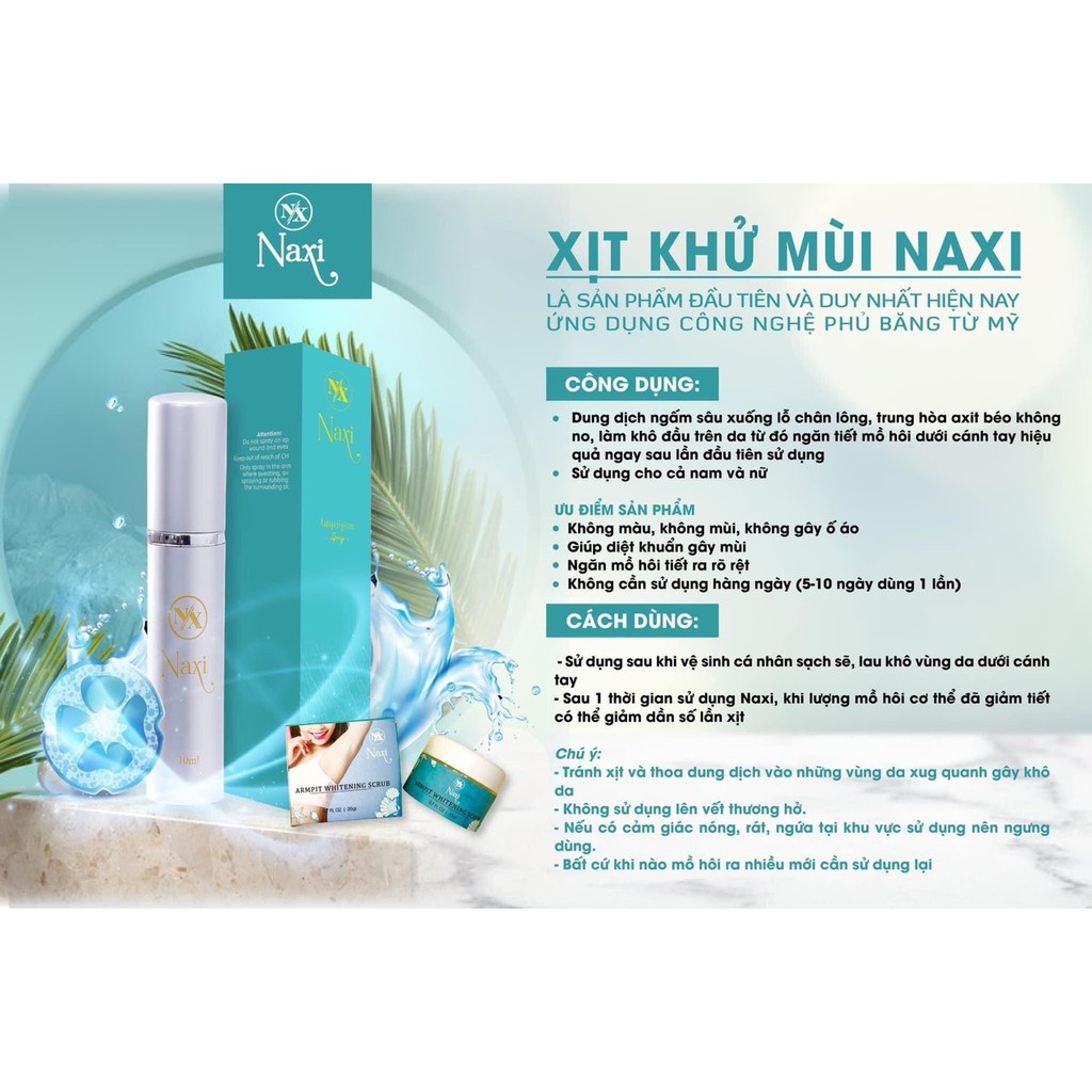 Xịt nách NAXI _khử mùi hôi nách, ngăn tiết mồ hôi