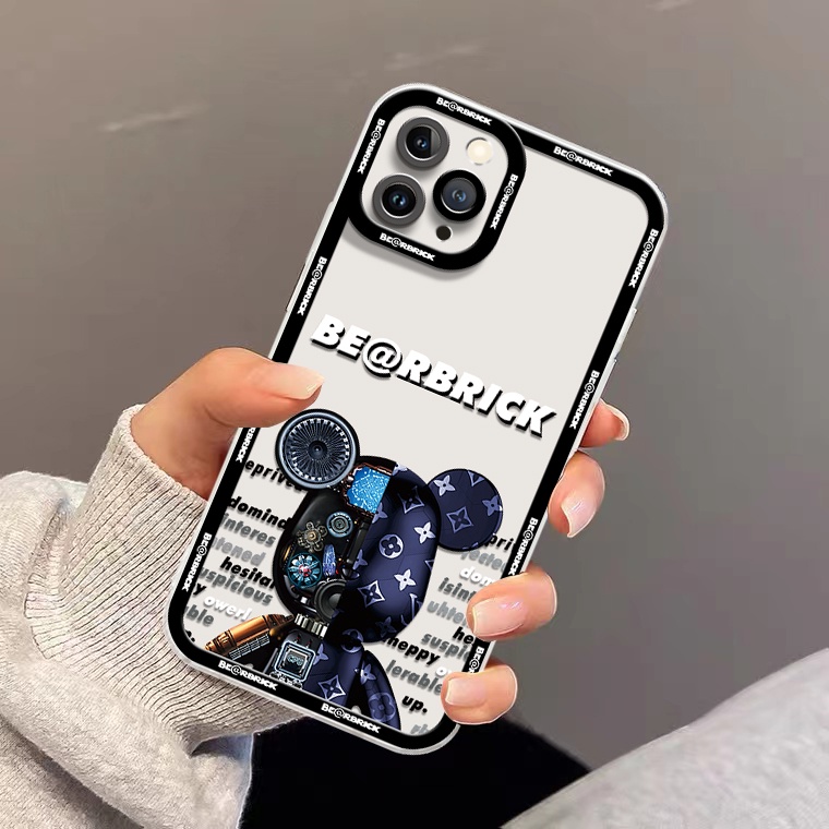 Ốp Điện Thoại Silicon TPU Mềm Trong Suốt Họa Tiết Gấu Cho IPhone 14 12 13 6 6S 7 8 14 Plus X XS XR 11 Pro Max
