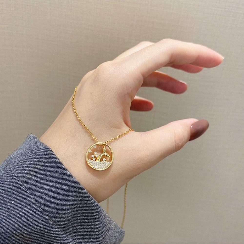 AROMA Vòng cổ Mặt Đuôi Cá Thời Trang Chất Lượng Cao Cho Nữ