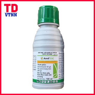1 chai  trừ bệnh Anvil 5sc trị phấn trắng, vàng lá, rỉ sắt trên hoa, cây cảnh và các loại bệnh cây trồng - 100ml/chai