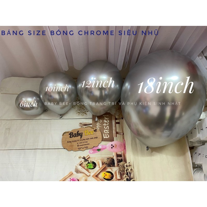 Bóng Siêu Nhũ Chrome Đủ Màu, Đủ Kích Thước