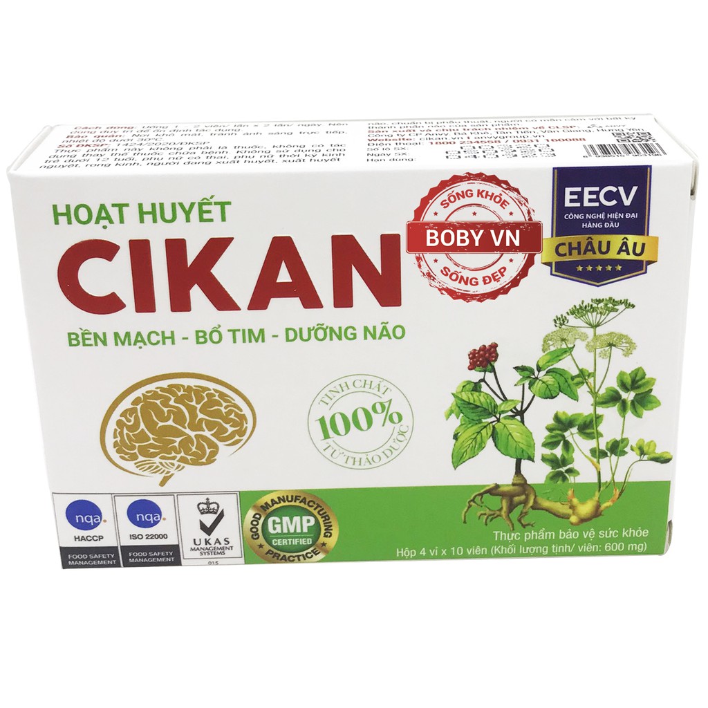 Hoạt huyết Cikan Bền mạch - Bổ tim - Dưỡng não  - Boby