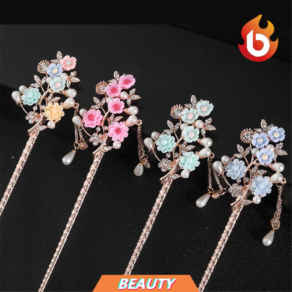 Lược cài tóc trang trí hoa kiểu dáng thời trang phong cách Trung Hoa cổ điển cho nữ