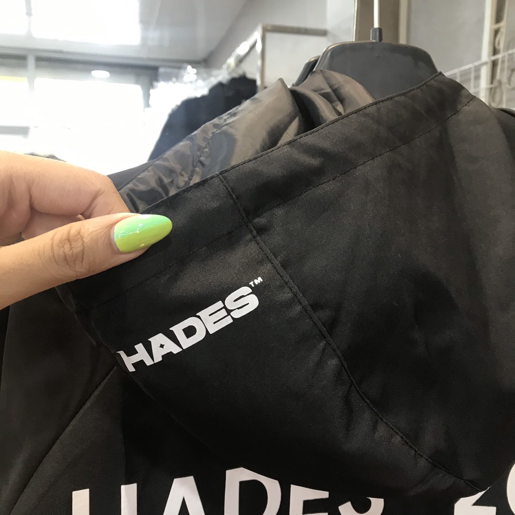 Áo Khoác Dù Nam mẫu HADES  SÓI màu đen form rộng - vải dù 2 lớp dày dặn unisex - MAYLAN STORE