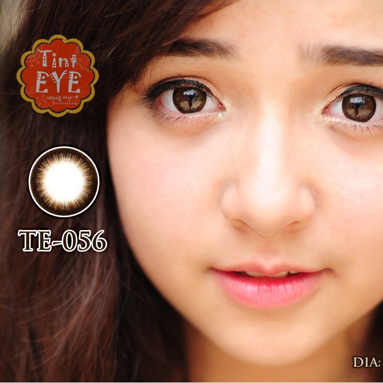 Kính Áp Tròng Tinteye Lens TE-056 Nâu Không Viền