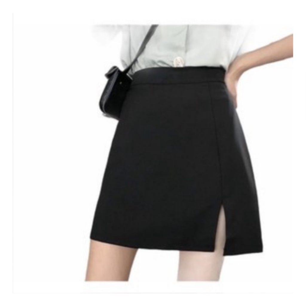 Chân Váy Chữ A ngắn xẻ tà Madela dáng cơ bản, Váy Ngắn Chữ A xẻ tà trẻ trung công sở năng động