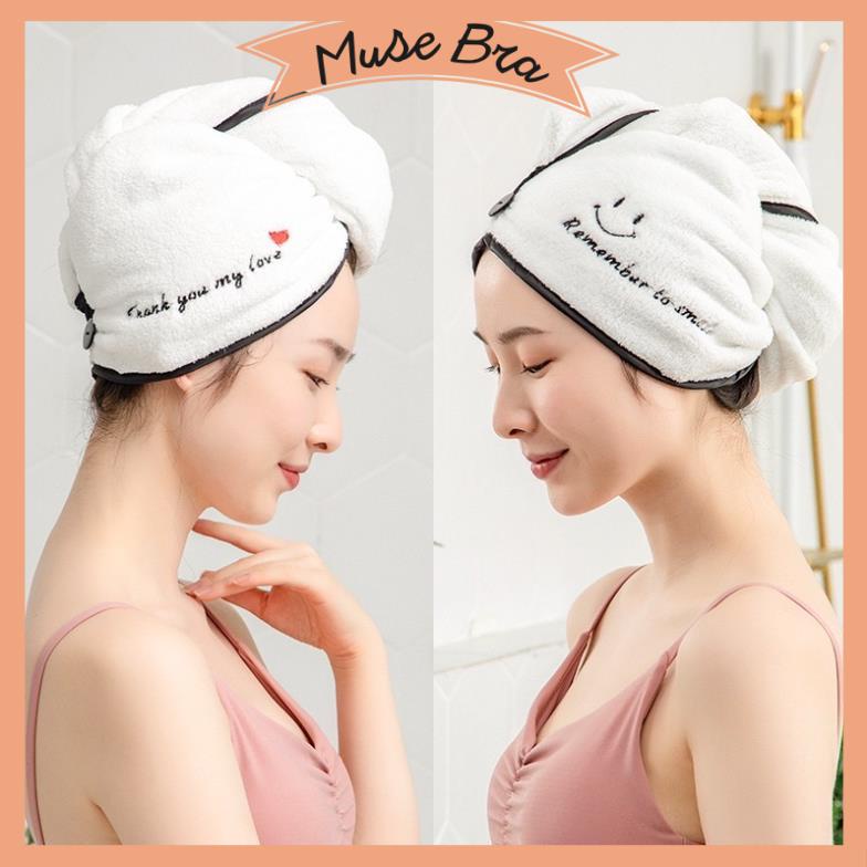 [Giá sỉ] Khăn Quấn Tóc, Lau Tóc Siêu Thấm Nước