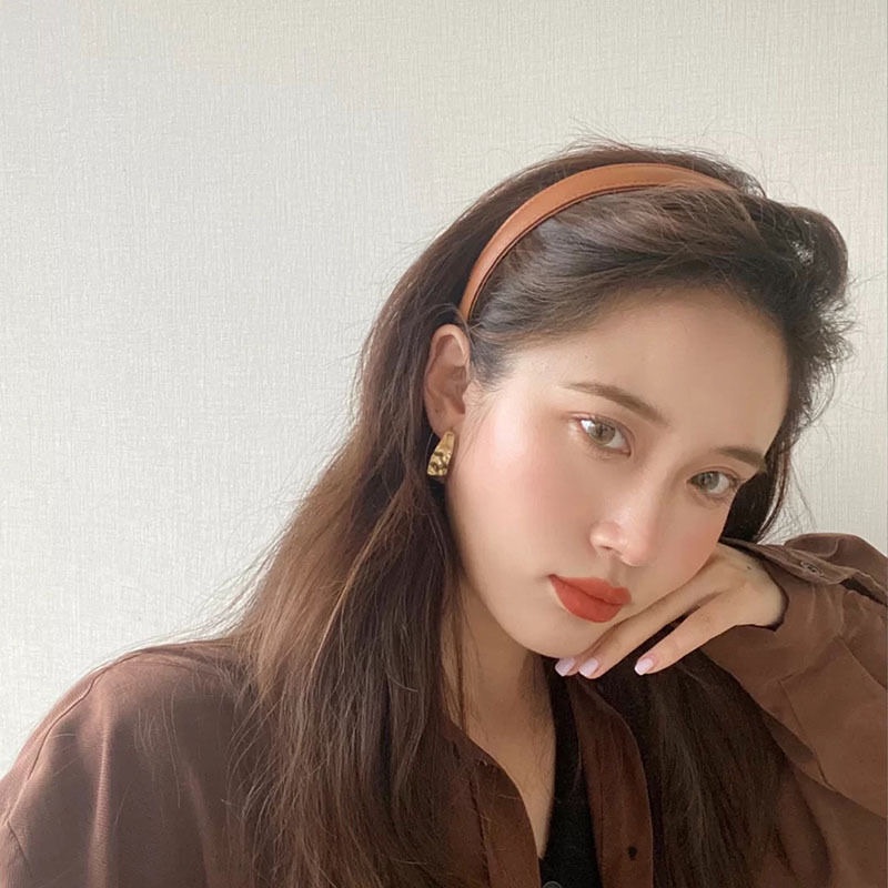 Băng Đô Da PU Phong Cách Cổ Điển Cho Nữ