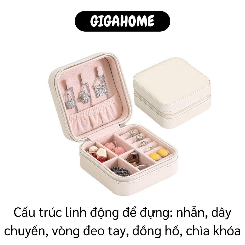 Hộp Đựng ttrang Sức GIGAHOME Hộp Bảo Quản Dây Chuyền, Khuyên Tai, Nhẫn Bằng Da Pu 8861