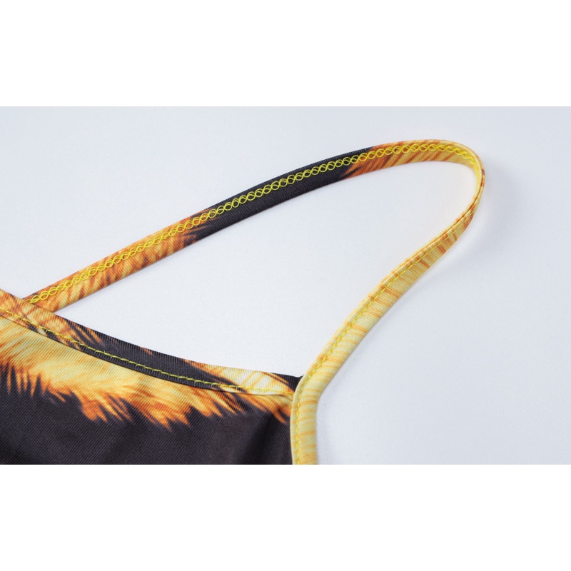 Đầm Hai Dây Hở Lưng In Hình Hổ Thời Trang Đường Phố Cá Tính Dành Cho Nữ