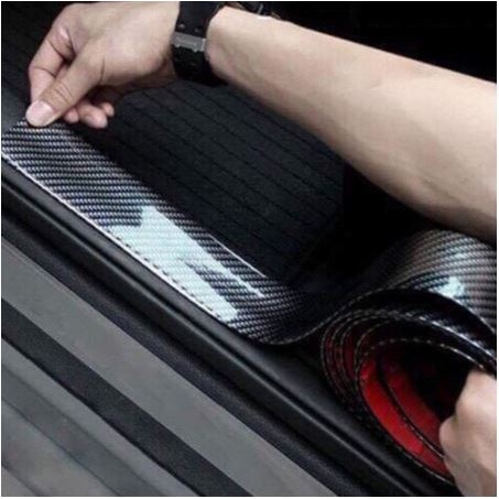 Nẹp Chống Xước Bước Chân Cửa Xe Ô Tô, Xe hơi màu vân Cacbon Cao Cấp