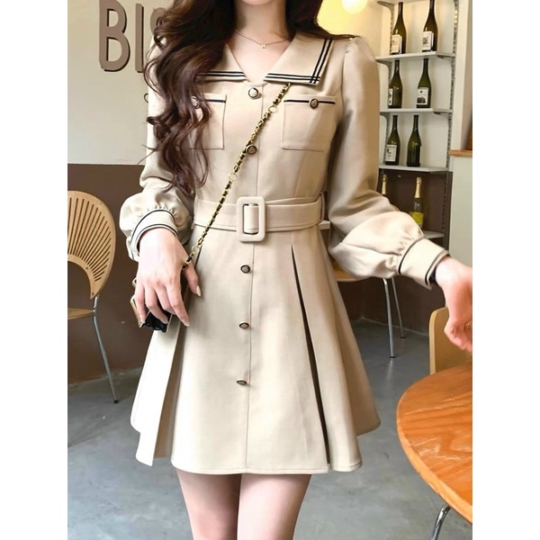 VÁY SƠMI KÈM NỊT