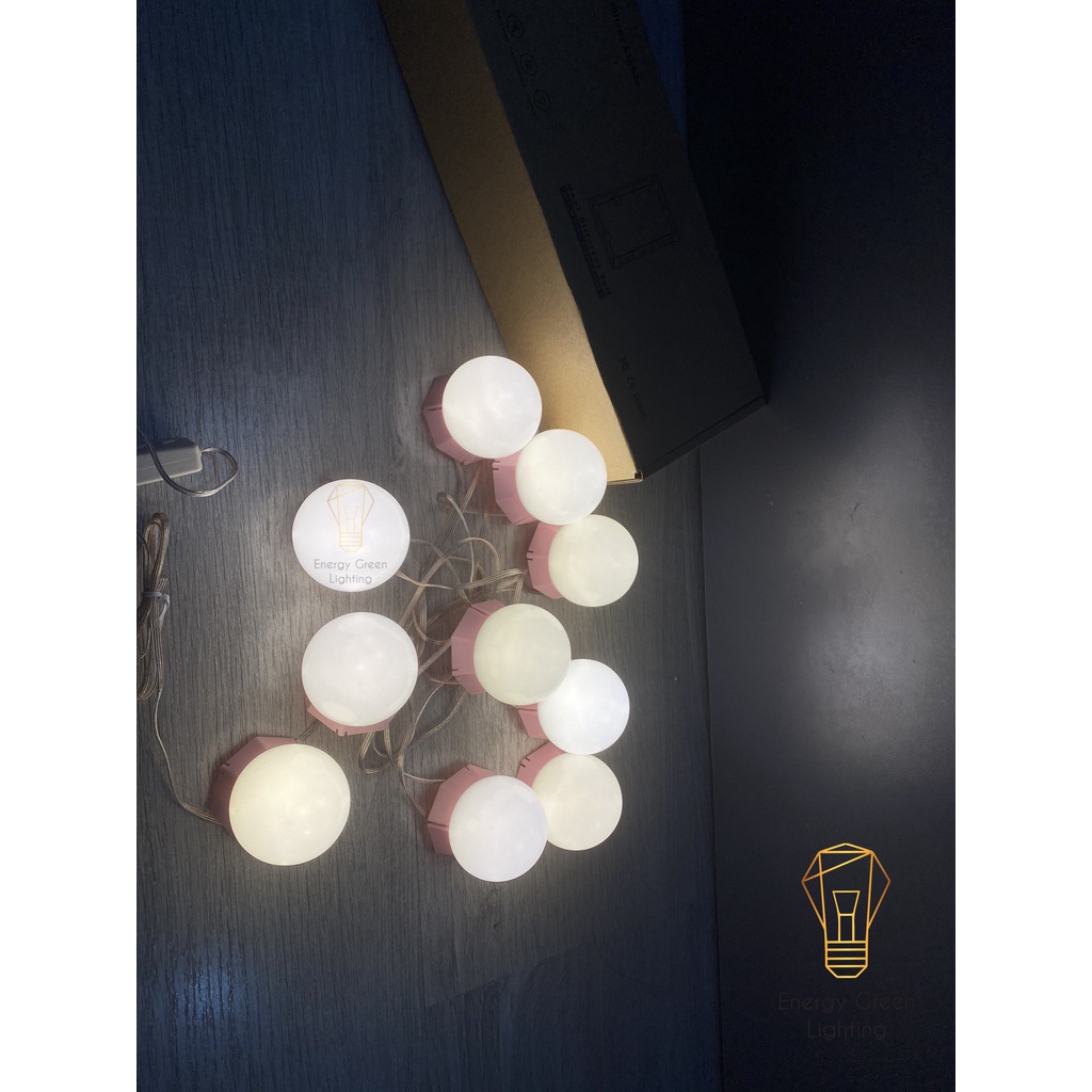 Bộ 10 bóng đèn led Energy Green Lighting gương trang điểm dán tủ tiện lợi Chân Đế Hồng siêu dễ thương BL-034