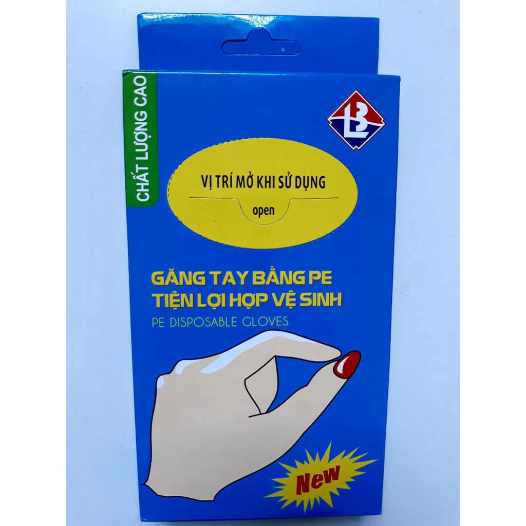 Hộp 100 Găng Tay Nilon PE Sử Dụng 1 Lần