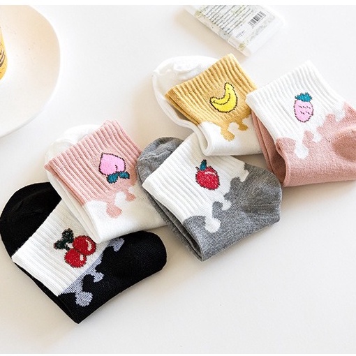 [Nhiều Kiểu] Vớ Tất Cổ Cao Có In Hình Các Con Vật Dễ Thương