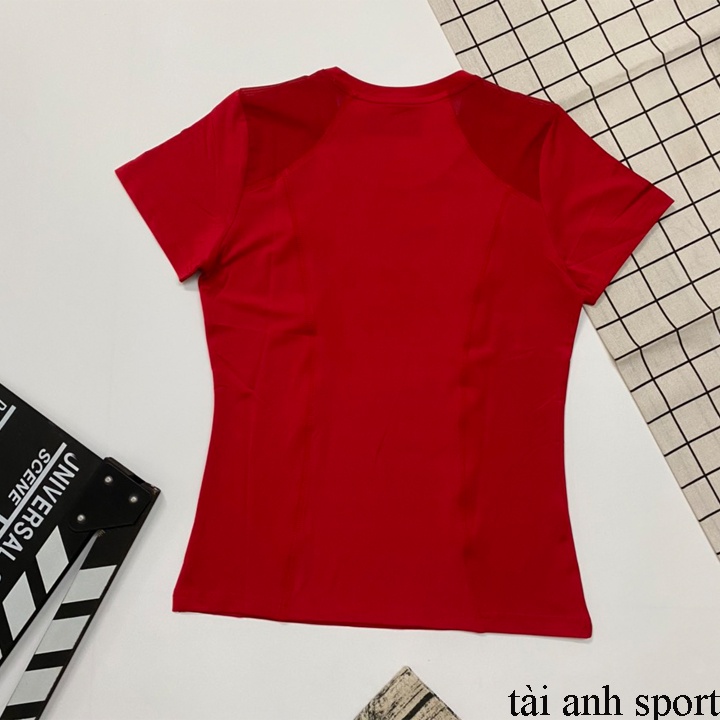 Áo nữ tập Gym, Yoga, Aerobic tay ngắn, chất thun 4 chiều - Naqiyayabei lưới lưng