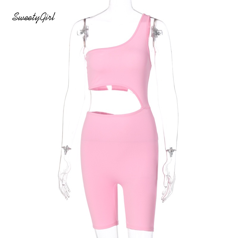 Bộ Áo Liền Quần Hai Dây Màu Trơn Thời Trang Dành Cho Nữ