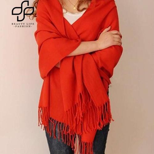 Khăn choàng cổ cashmere dây tua rua